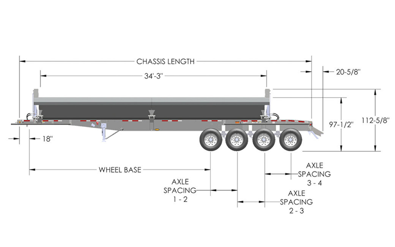 DEMCO 47' Quad Axle Side Dump - (Air Ride)* Front & Rear Lift Steer DEMCO 47' Quad Axle Side Dump - (Air Ride)* Front & Rear Lift Steer - image 1 of 3